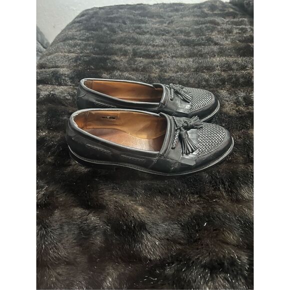 Allen Edmonds Cody Black Leather Slip On Tassel Loafers Dress Shoes Size 9 D main image 5